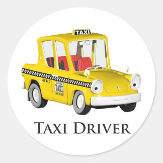 Sticker Rond chauffeur de taxi