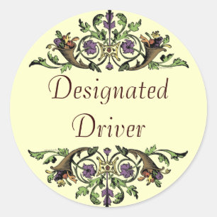 Sticker Rond Chauffeur désigné Sticke de sécurité Cornucopia de