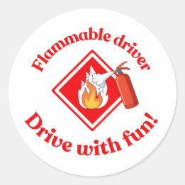 Sticker Rond Chauffeur Inflammable Camionneur Art - Téléchargem