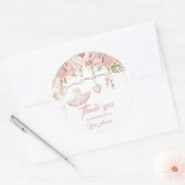 Sticker Rond Chaussure Ballerina danse florale et anniversaire  (Enveloppe)