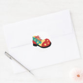 Sticker Rond Chaussure clown (Enveloppe)