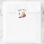 Sticker Rond Chaussure de pêche surprise (Sac)