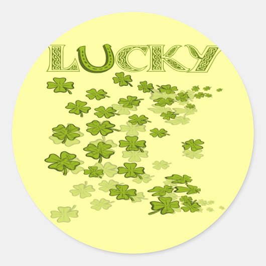 Sticker Rond Chaussure Lucky Shamrocks (Devant)