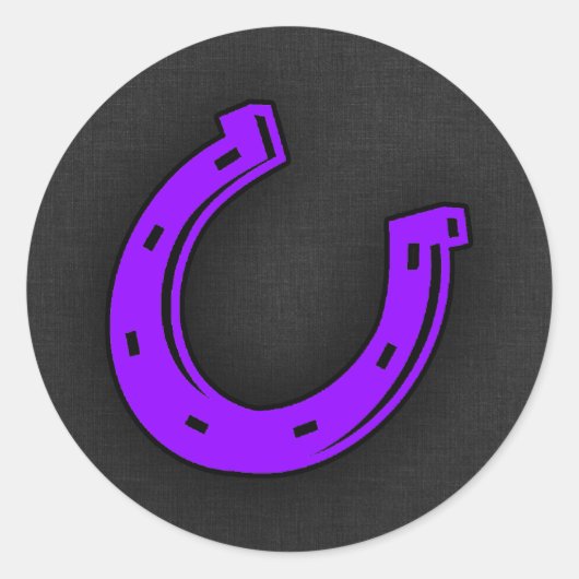 Sticker Rond Chaussure Violet Cheval (Devant)