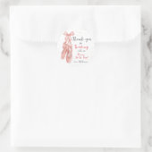 Sticker Rond Chaussures Ballerina Pink Ballet pour (Sac)