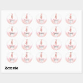 Sticker Rond Chaussures Ballerina Pink Ballet pour (Feuille)