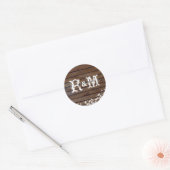 Sticker Rond Chaussures Brown en bois (Enveloppe)