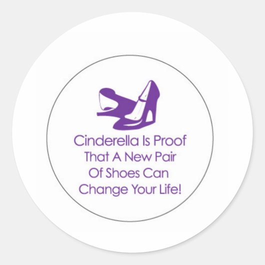 Sticker Rond chaussures cinderella (Devant)