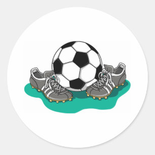 Sticker Rond Chaussures de bal de football