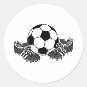 Sticker Rond Chaussures de balle de football