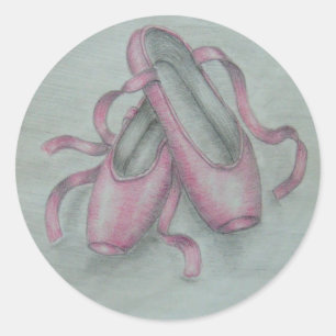 Sticker Rond Chaussures de ballet