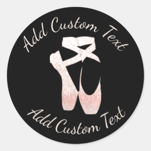 Sticker Rond Chaussures de ballet molles de rose de parties