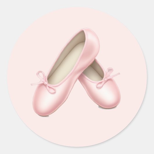 Sticker Rond Chaussures de ballet roses charmantes Emoji  (Devant)