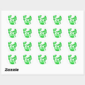 Sticker Rond Chaussures de Ballet Vertes (Feuille)