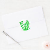 Sticker Rond Chaussures de Ballet Vertes (Enveloppe)