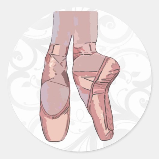 Sticker Rond Chaussures de ballets (Devant)