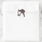 Sticker Rond chaussures de cheval, chardons et selle (Sac)