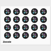 Sticker Rond Chaussures de gym Ballet Dancer (Feuille)