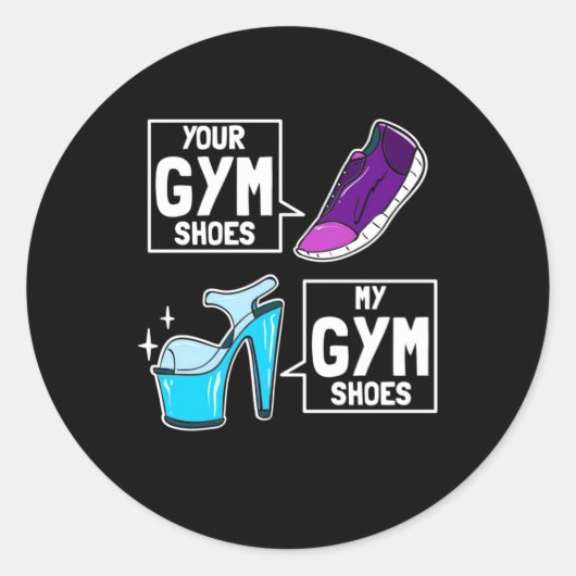 Sticker Rond Chaussures de gym Ballet Dancer (Devant)