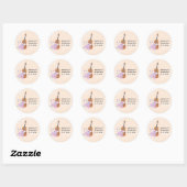 Sticker Rond Chaussures de violon et de ballet en bois Mariage (Feuille)
