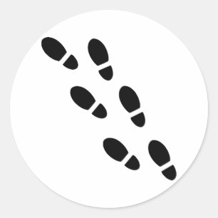 Sticker Rond Chaussures - Empreinte