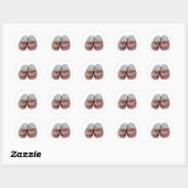 Sticker Rond Chaussures en bois050111 (Feuille)