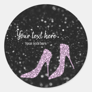 Sticker Rond Chaussures Glam talons hauts pour toutes les occas