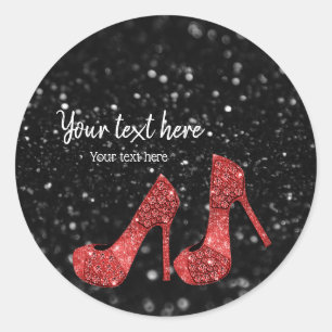 Sticker Rond Chaussures Glam talons hauts pour toutes les occas