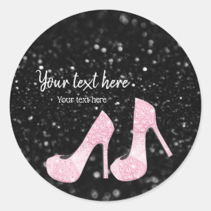 Sticker Rond Chaussures Glam talons hauts pour toutes les occas