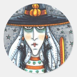 Sticker Rond CHAUSSURES HALLOWEEN éffrayantes, PORTANT DE LA BI