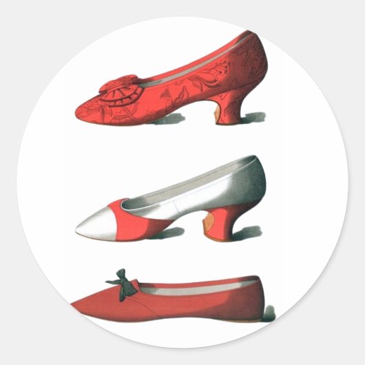 Sticker Rond Chaussures rouges (Devant)