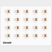Sticker Rond Chaussures rustiques et douche de mariée occidenta (Feuille)