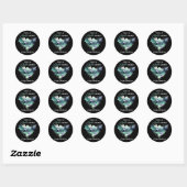 Sticker Rond Chauve-Halloween fang-Tastic (Feuille)