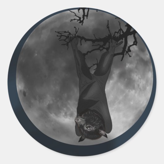 Sticker Rond Chauve-souris (Devant)