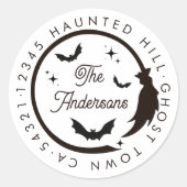 Sticker Rond Chauve-souris Halloween Éffrayant | BLANCHE (Devant)