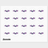 Sticker Rond chauve-souris vampire heureuse (Feuille)