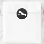 Sticker Rond Chauves-souris d'Halloween (Sac)