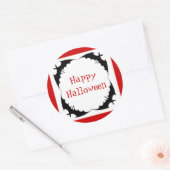 Sticker Rond Chauves-souris géantes Joyeux Halloween (Enveloppe)