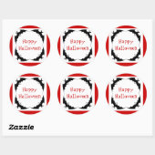 Sticker Rond Chauves-souris géantes Joyeux Halloween (Feuille)