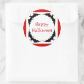 Sticker Rond Chauves-souris géantes Joyeux Halloween (Sac)