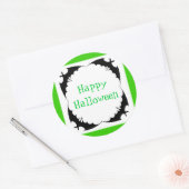 Sticker Rond Chauves-souris géantes Joyeux Halloween (Enveloppe)