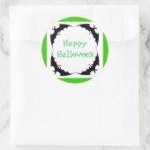 Sticker Rond Chauves-souris géantes Joyeux Halloween (Sac)