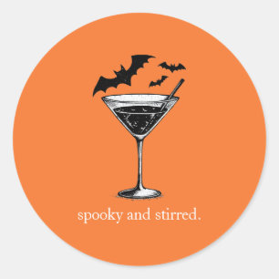 Sticker Rond Chauves-souris Martini