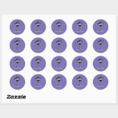 Sticker Rond Chauves-souris Martini (Feuille)