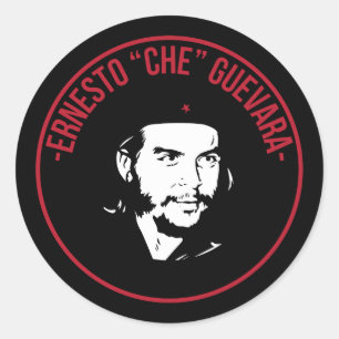 Sticker Rond Che Guevara Noir et Blanc