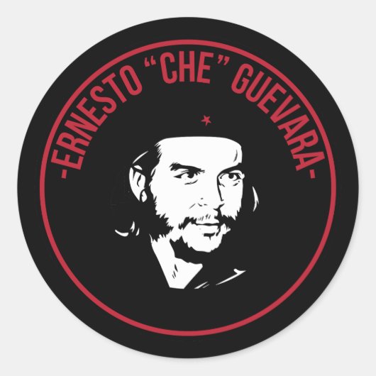 Sticker Rond Che Guevara Noir et Blanc (Devant)