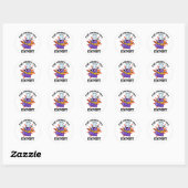 Sticker Rond Che manqué-Essayer Funny Science Chimie Pun (Feuille)