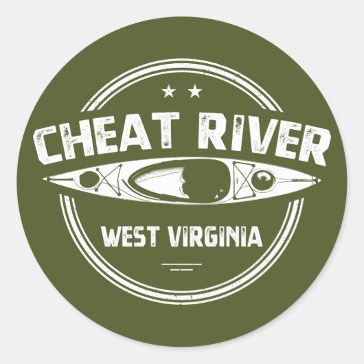Sticker Rond Cheat River, Virginie-Occidentale (Devant)