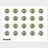 Sticker Rond Cheat River, Virginie-Occidentale (Feuille)