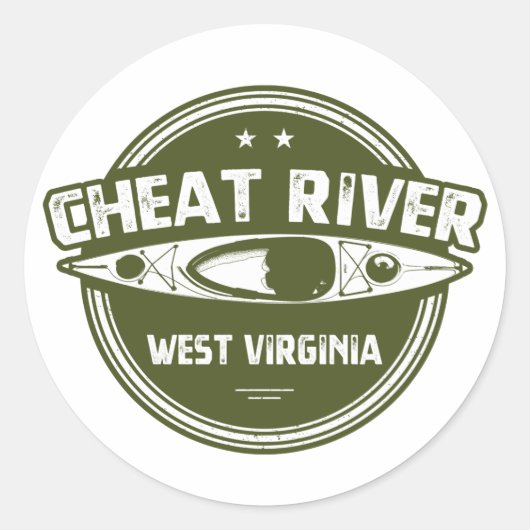 Sticker Rond Cheat River, Virginie-Occidentale (Devant)